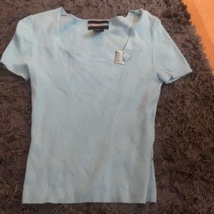 baby blue short sleeve top